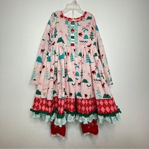 dress leggings Wild Flowers 2 pc christmas set